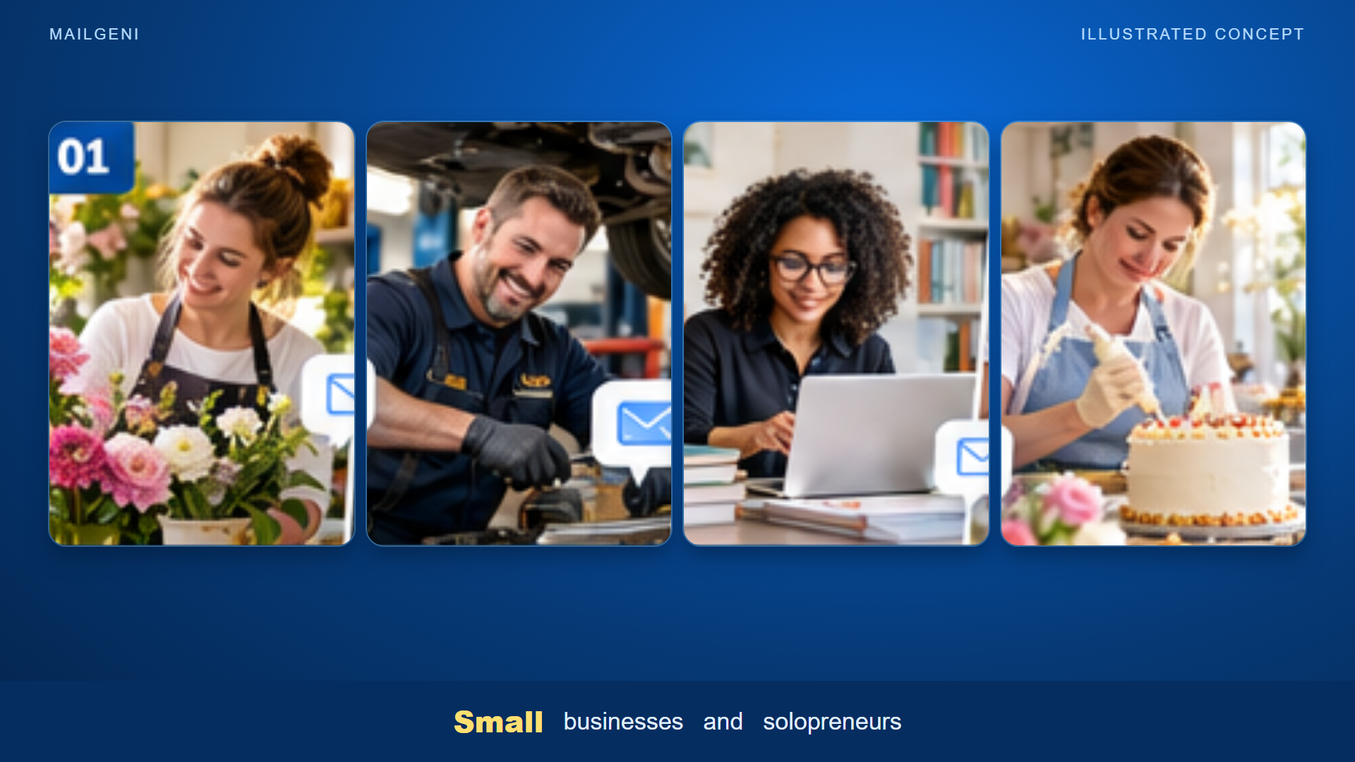 Small business owners at work